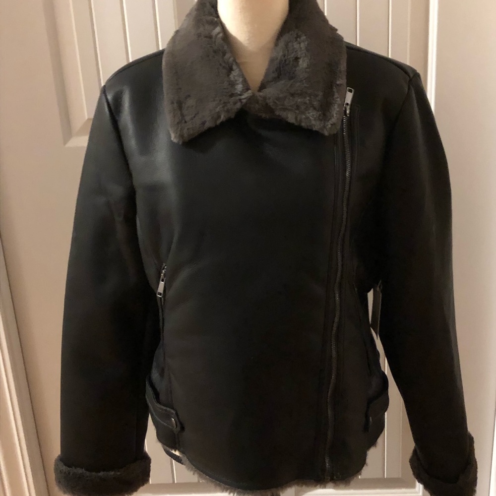 a.n.a Midweight Motorcycle jacket. Sz large